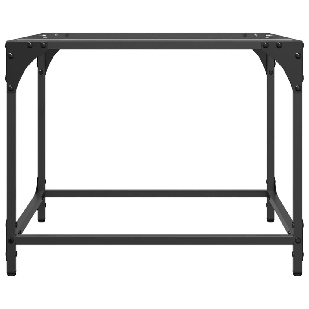 Table basse avec dessus en verre transparent 50x50x40 cm acier - XIOS