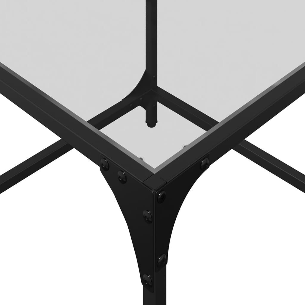 Tables basses avec dessus en verre transparent 2 pcs acier - XIOS