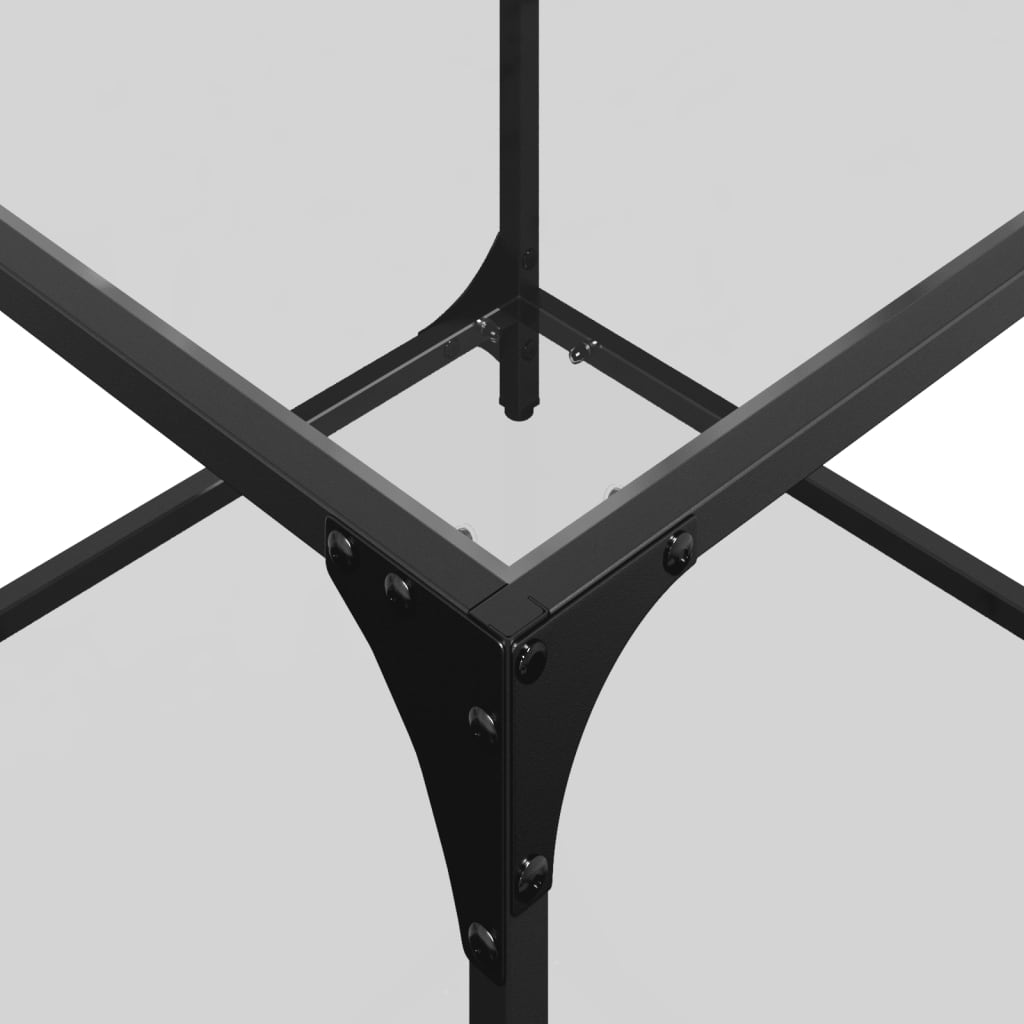 Table basse avec dessus en verre transparent 50x50x40 cm acier - XIOS