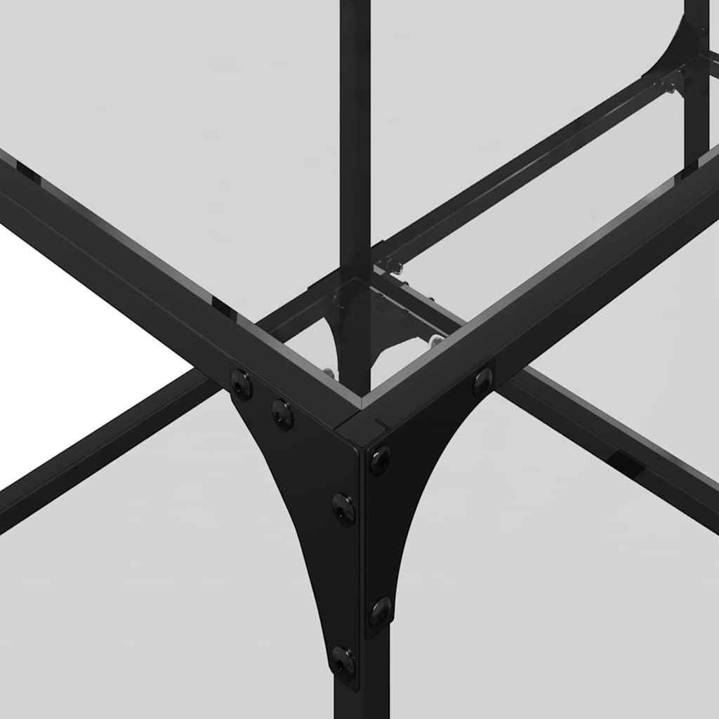 Table basse avec dessus en verre transparent 78,5x40x40cm acier - XIOS