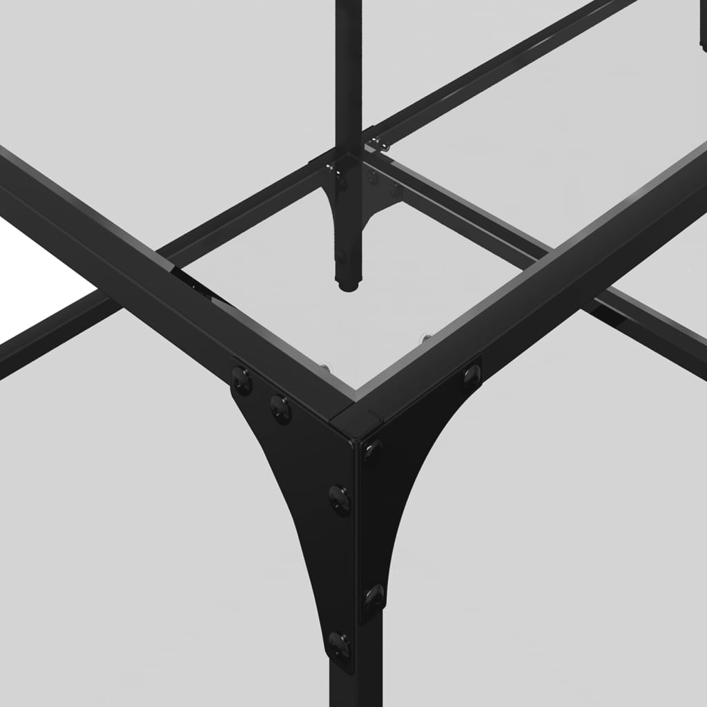 Table basse avec dessus en verre transparent 98,5x50x40cm acier - XIOS