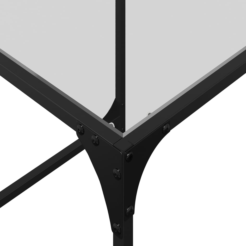 Tables basses gigognes 2 pcs dessus en verre transparent acier - XIOS