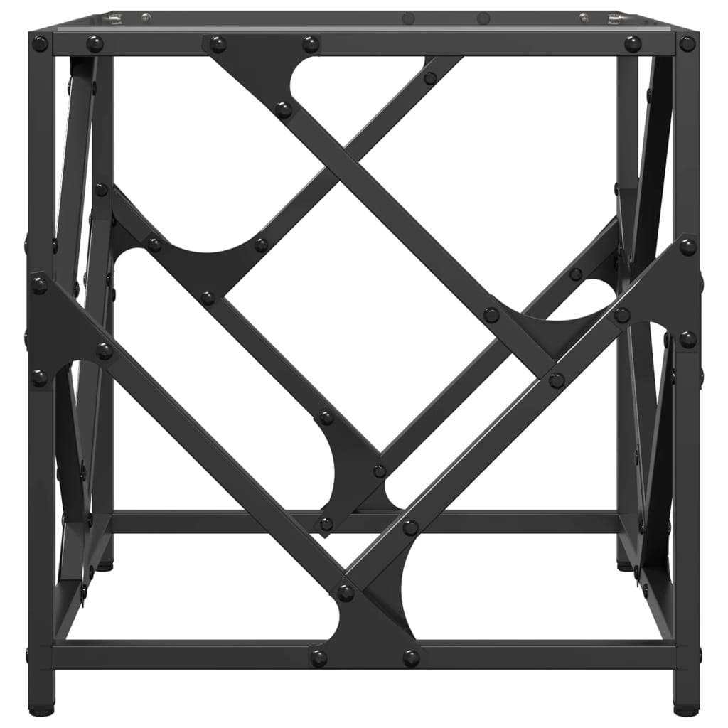 Table basse avec dessus en verre transparent 40x40x41 cm acier - XIOS