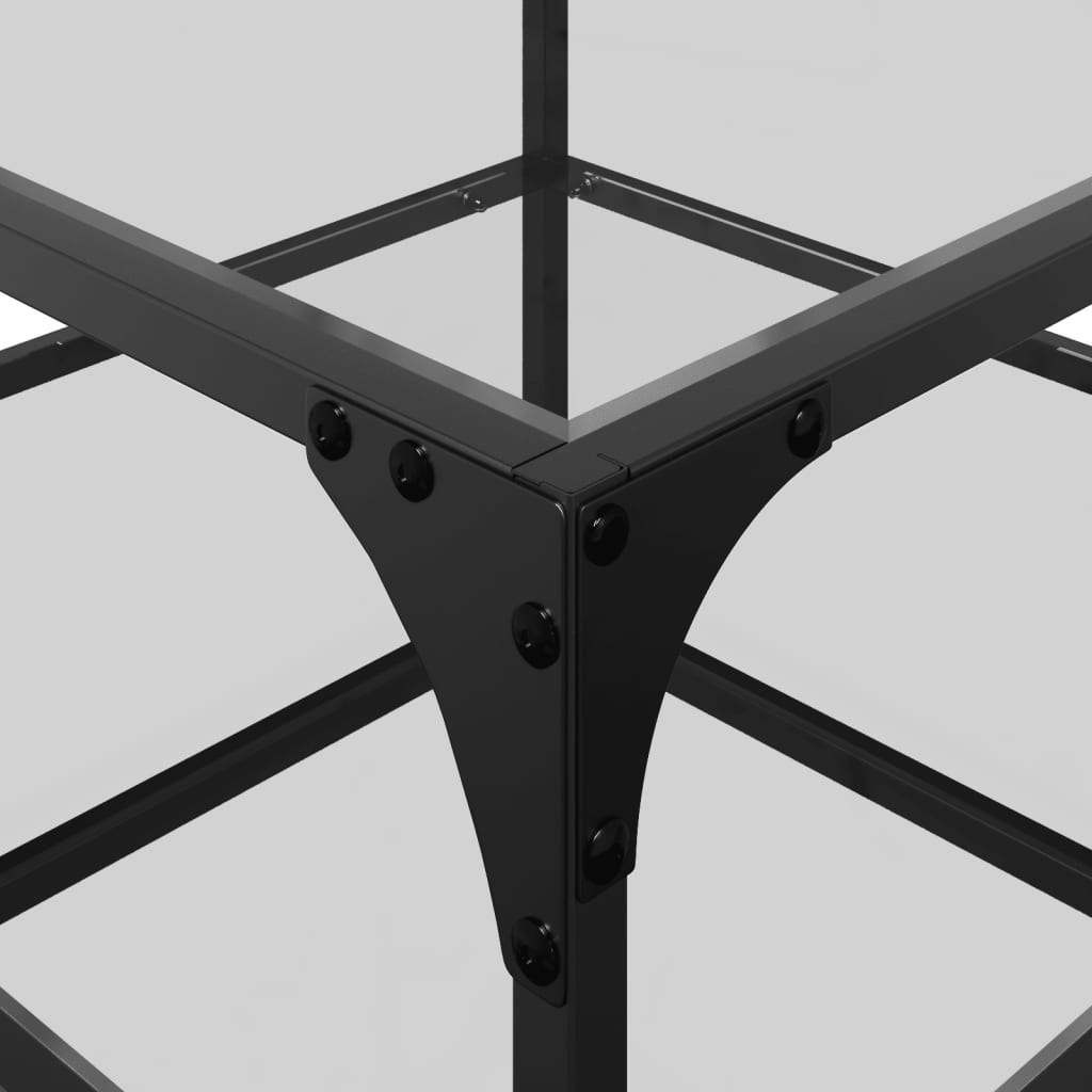 Tables basses avec dessus en verre transparent 2 pcs acier - XIOS