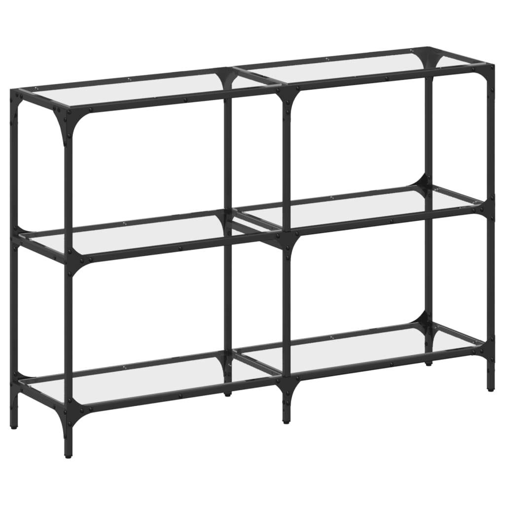 Table console avec dessus en verre transparent 118,5x30x81 cm - XIOS