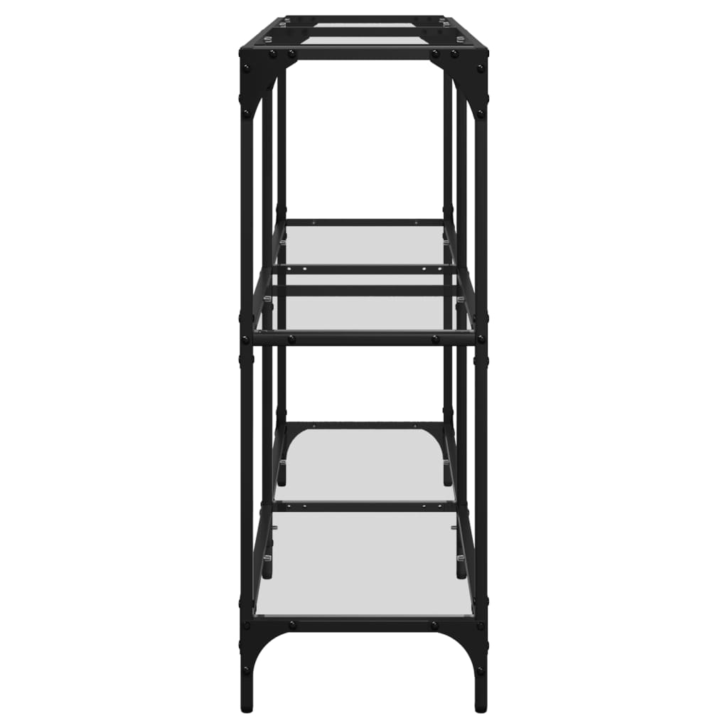 Table console avec dessus en verre transparent 118,5x30x81 cm - XIOS