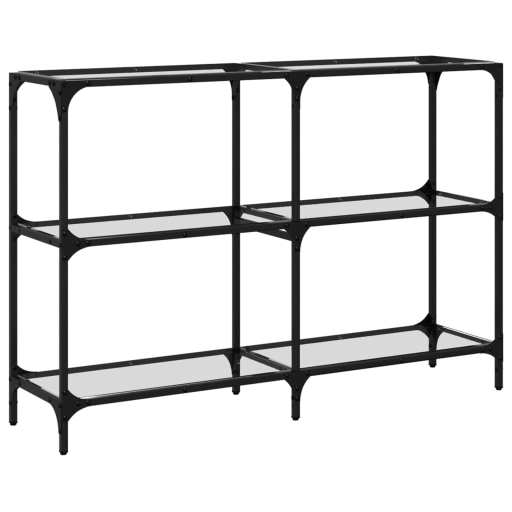 Table console avec dessus en verre transparent 118,5x30x81 cm - XIOS