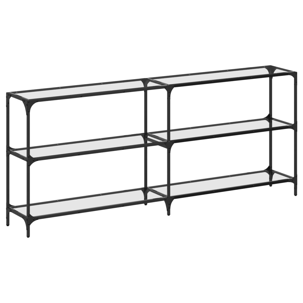 Table console avec dessus en verre transparent 194,5x30x81 cm - XIOS