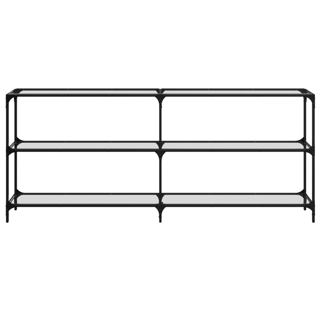Table console avec dessus en verre transparent 194,5x30x81 cm - XIOS