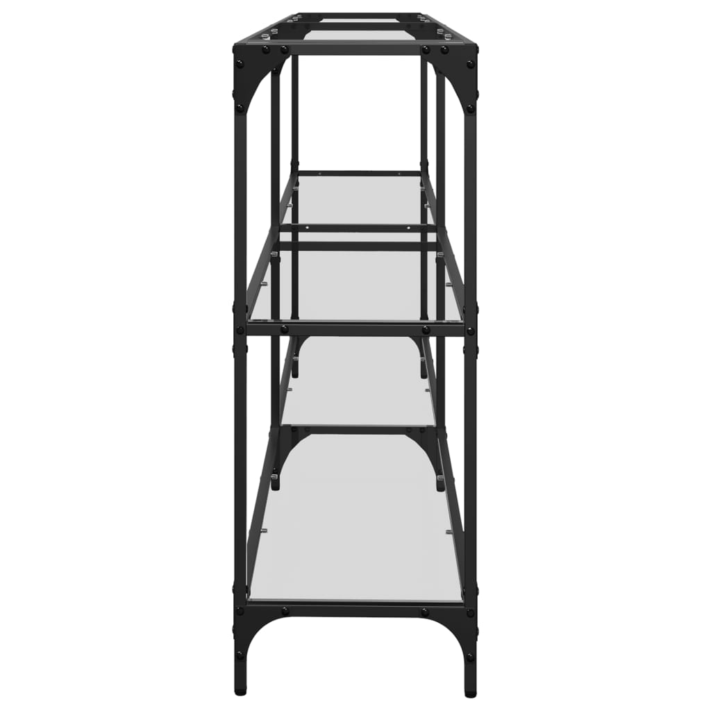 Table console avec dessus en verre transparent 194,5x30x81 cm - XIOS