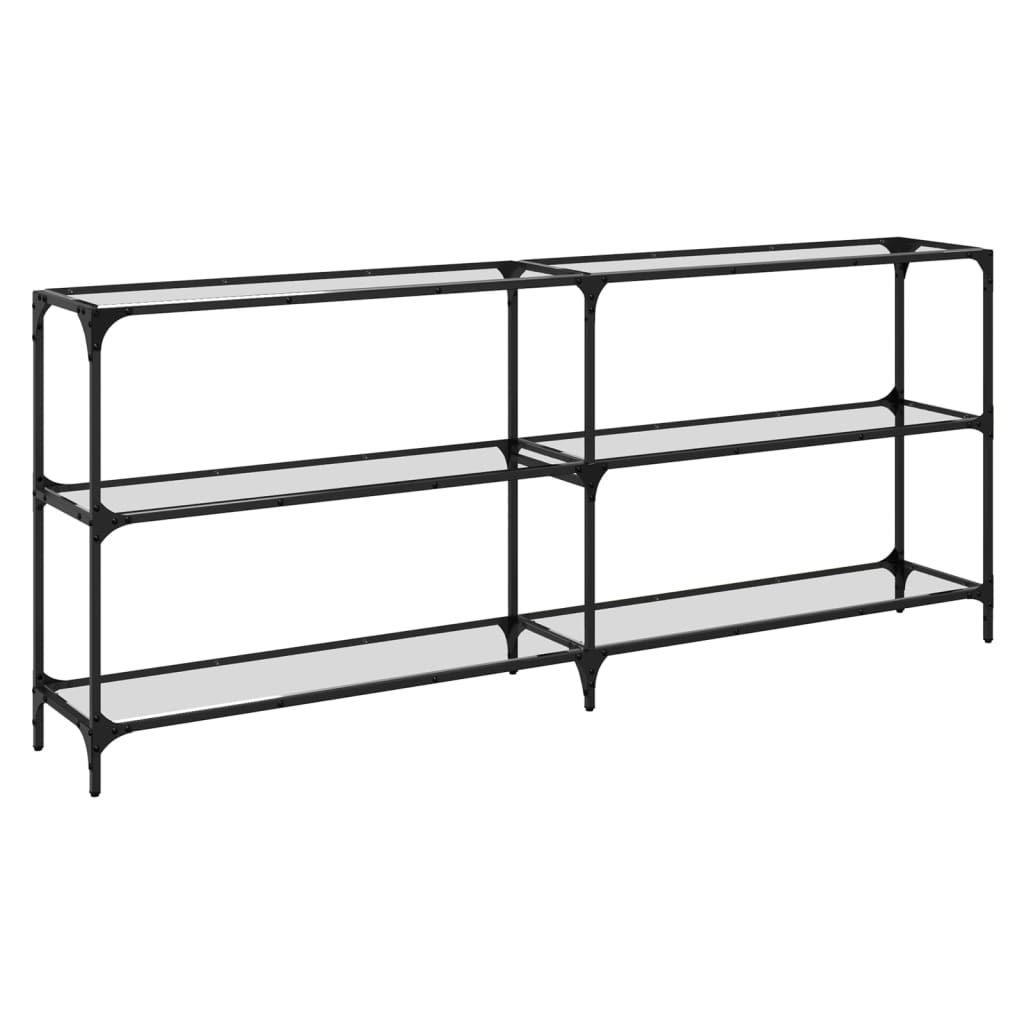 Table console avec dessus en verre transparent 194,5x30x81 cm - XIOS