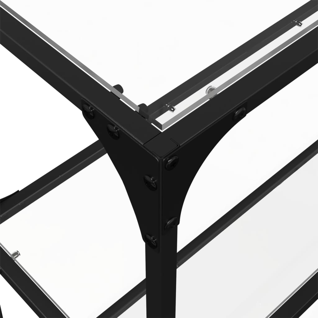 Table console avec dessus en verre transparent 194,5x30x81 cm - XIOS