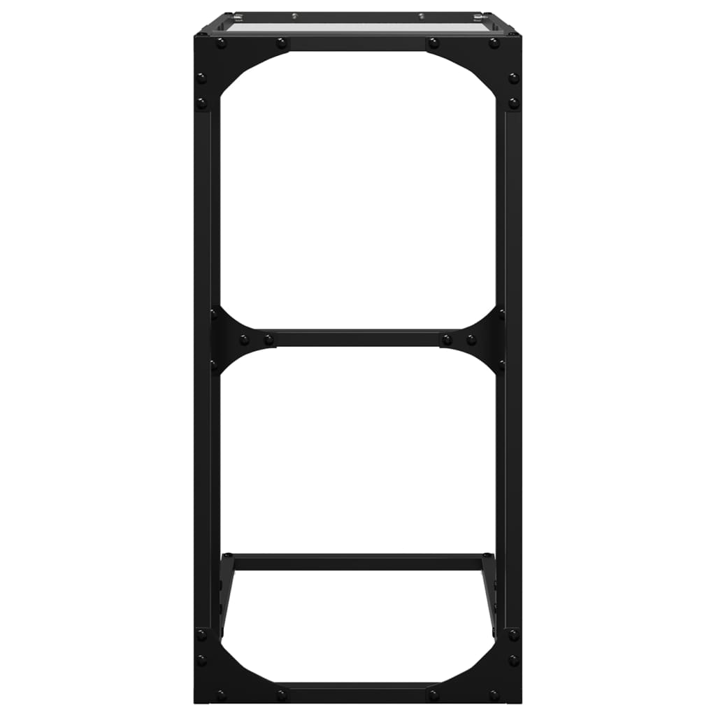 Table d'appoint avec verre transparent 40x30x61,5 cm acier - XIOS