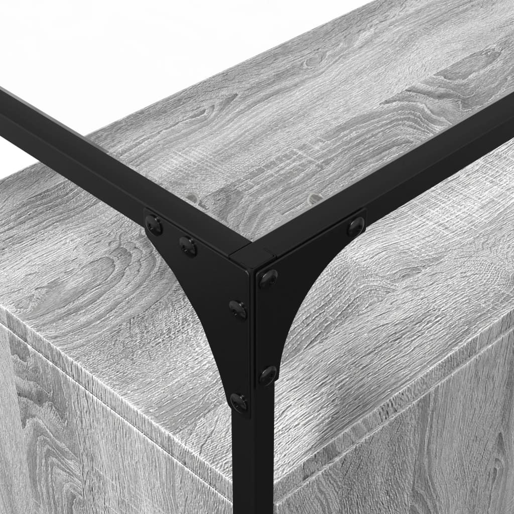 Buffet avec dessus en verre sonoma gris bois d'ingénierie - XIOS