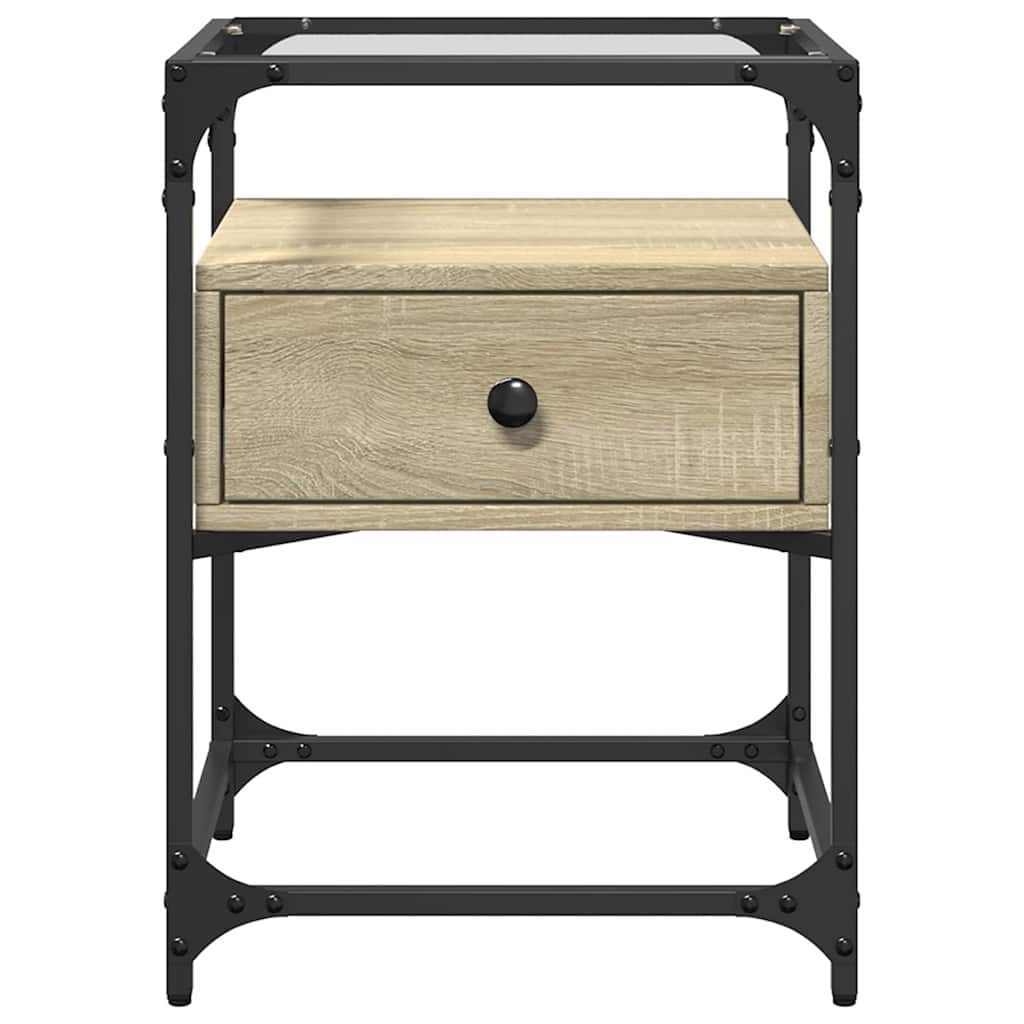 Table de chevet chêne sonoma 40x40x55 cm bois d’ingénierie - XIOS