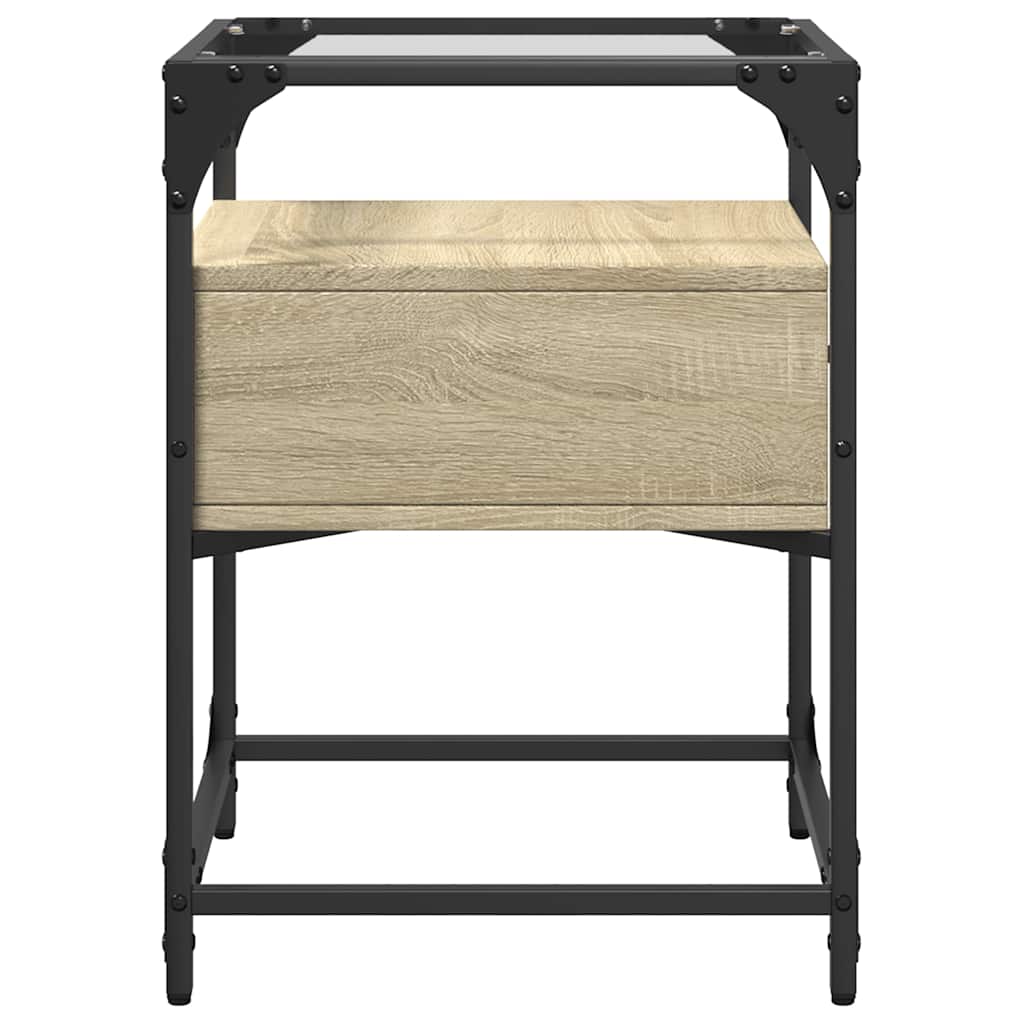 Table de chevet chêne sonoma 40x40x55 cm bois d’ingénierie - XIOS