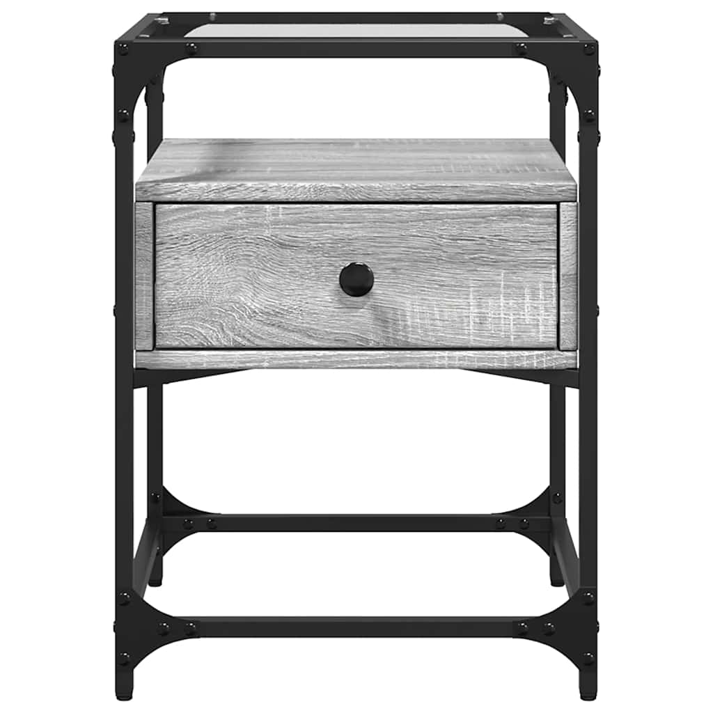 Tables de chevet 2 pcs sonoma gris 40x40x55 cm bois ingénierie - XIOS