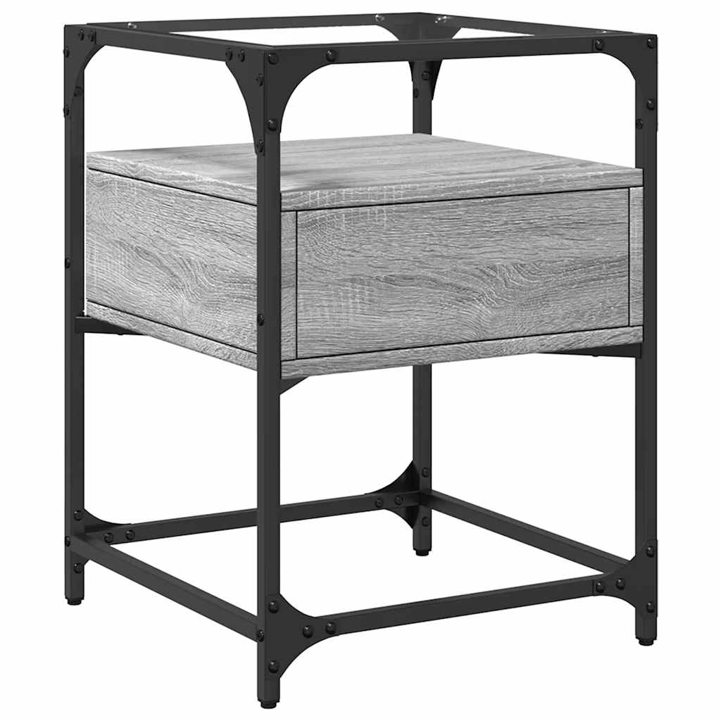 Tables de chevet 2 pcs sonoma gris 40x40x55 cm bois ingénierie - XIOS