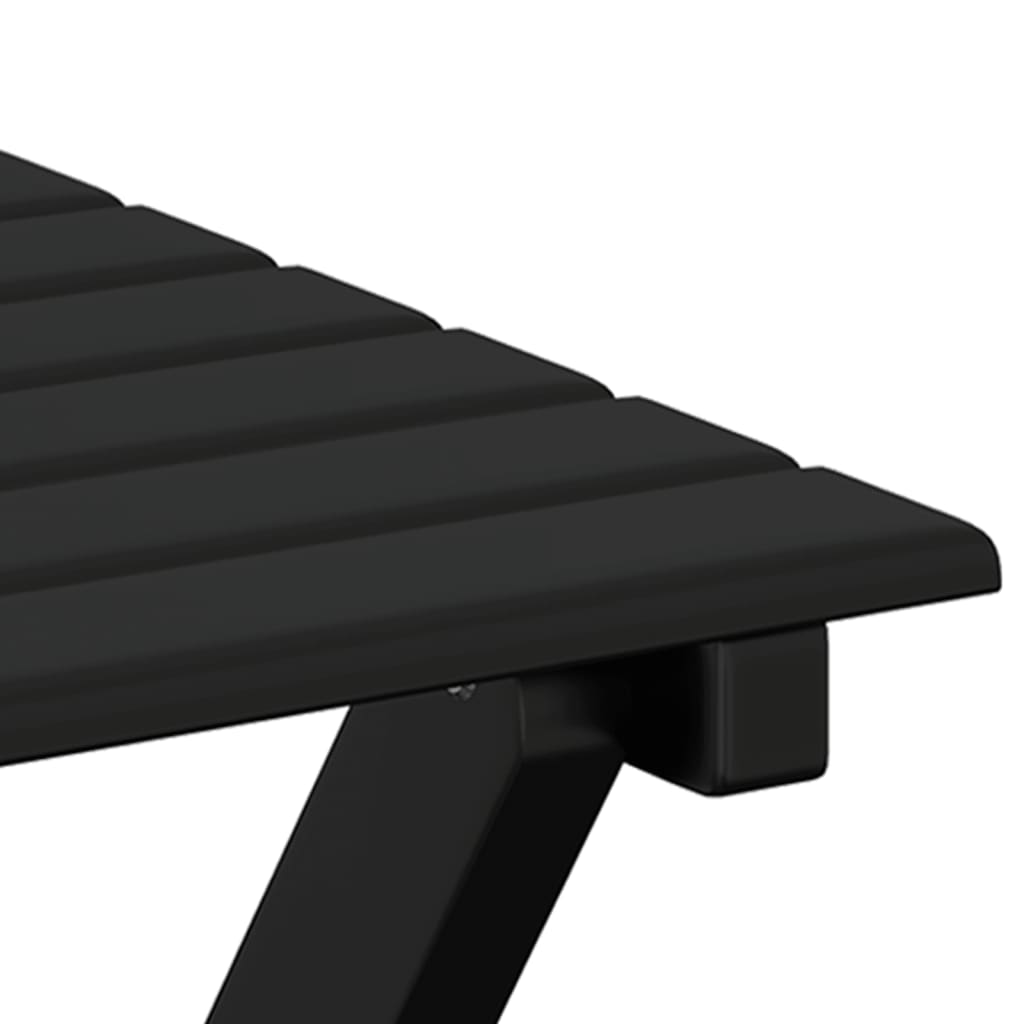 Chaise à bascule avec table pliable noir bois massif peuplier - XIOS