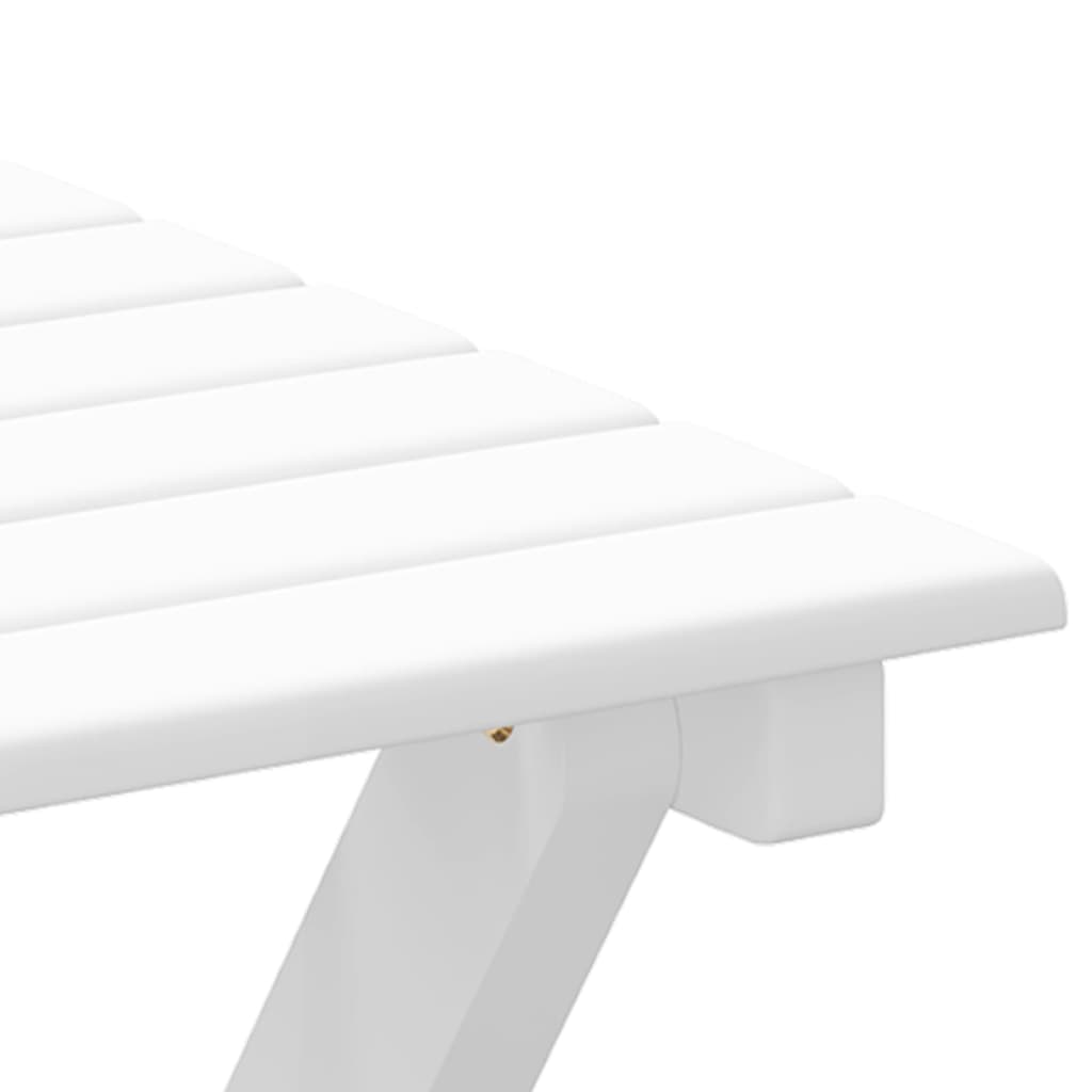 Chaise à bascule avec table pliable blanc bois massif peuplier - XIOS