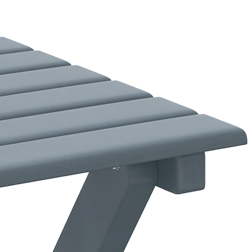 Chaise à bascule avec table pliable gris bois massif peuplier - XIOS