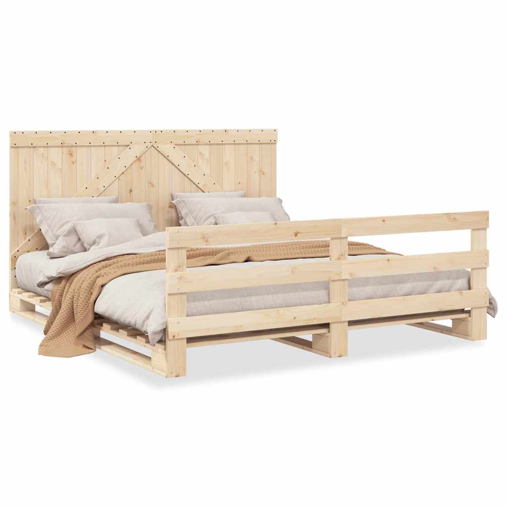 Cadre de lit sans matelas avec tête de lit 200x200 cm - XIOS