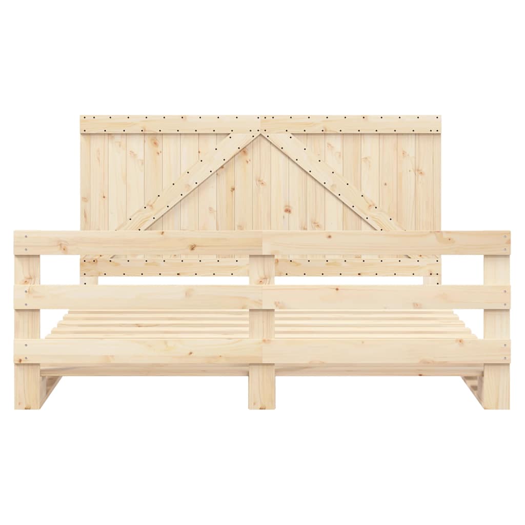 Cadre de lit sans matelas avec tête de lit 200x200 cm - XIOS
