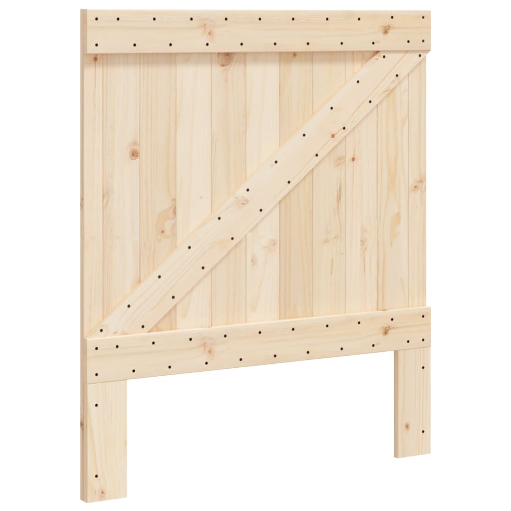 Cadre de lit sans matelas gris 90x200 cm bois de pin massif - XIOS