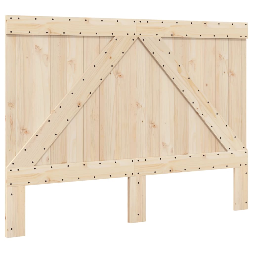 Cadre de lit sans matelas gris 140x200 cm bois massif de pin - XIOS