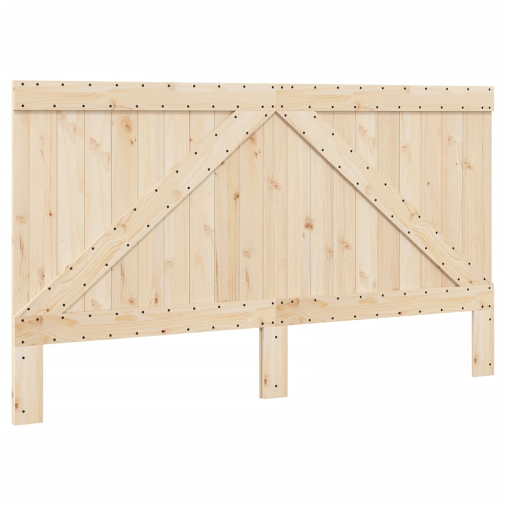Cadre de lit sans matelas gris 200x200 cm bois massif de pin - XIOS