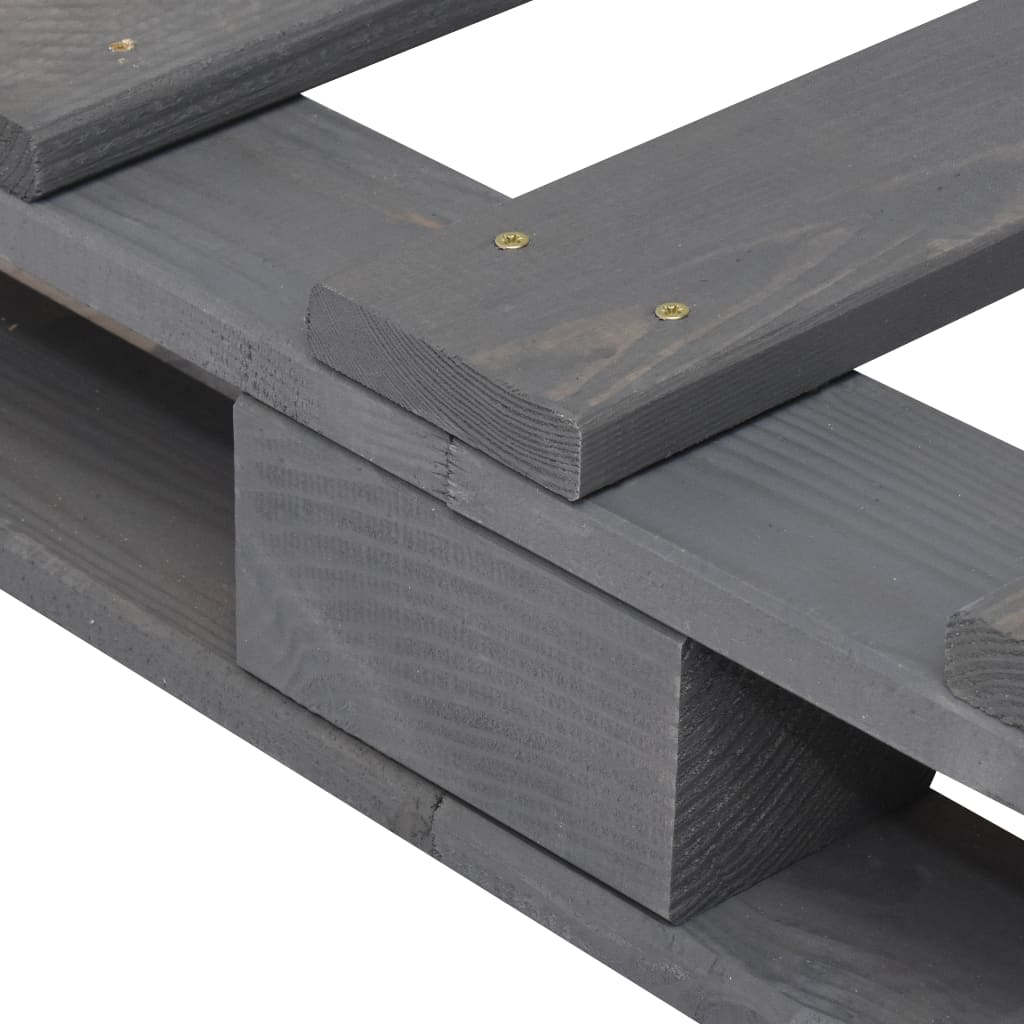 Cadre de lit sans matelas gris 160x200 cm bois de pin massif - XIOS