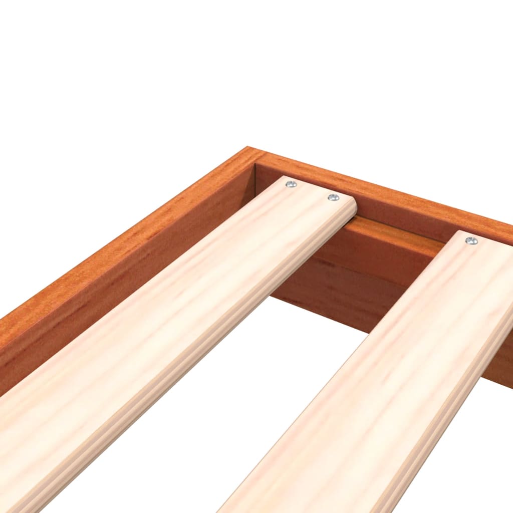 Cadre de lit sans matelas cire marron 90x190 cm bois pin massif - XIOS
