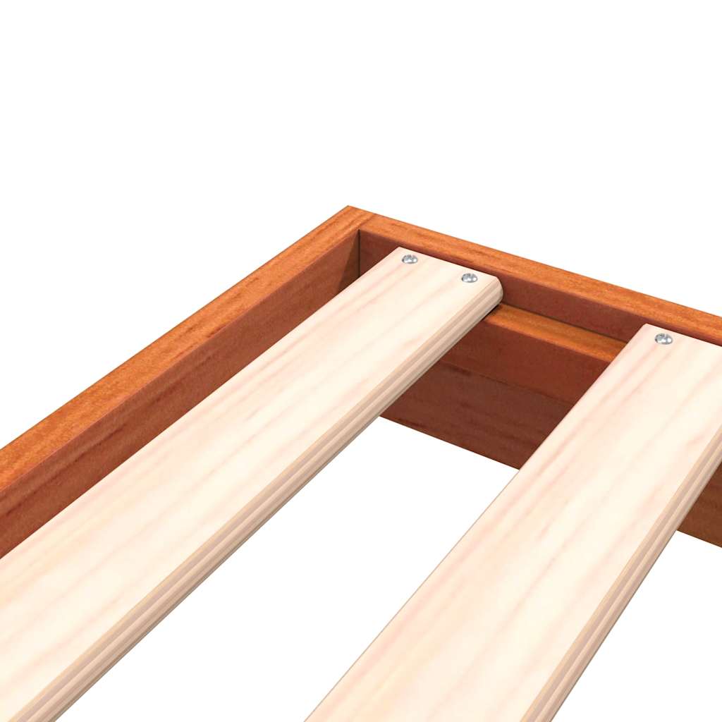 Cadre de lit sans matelas cire marron 75x190 cm bois pin massif - XIOS