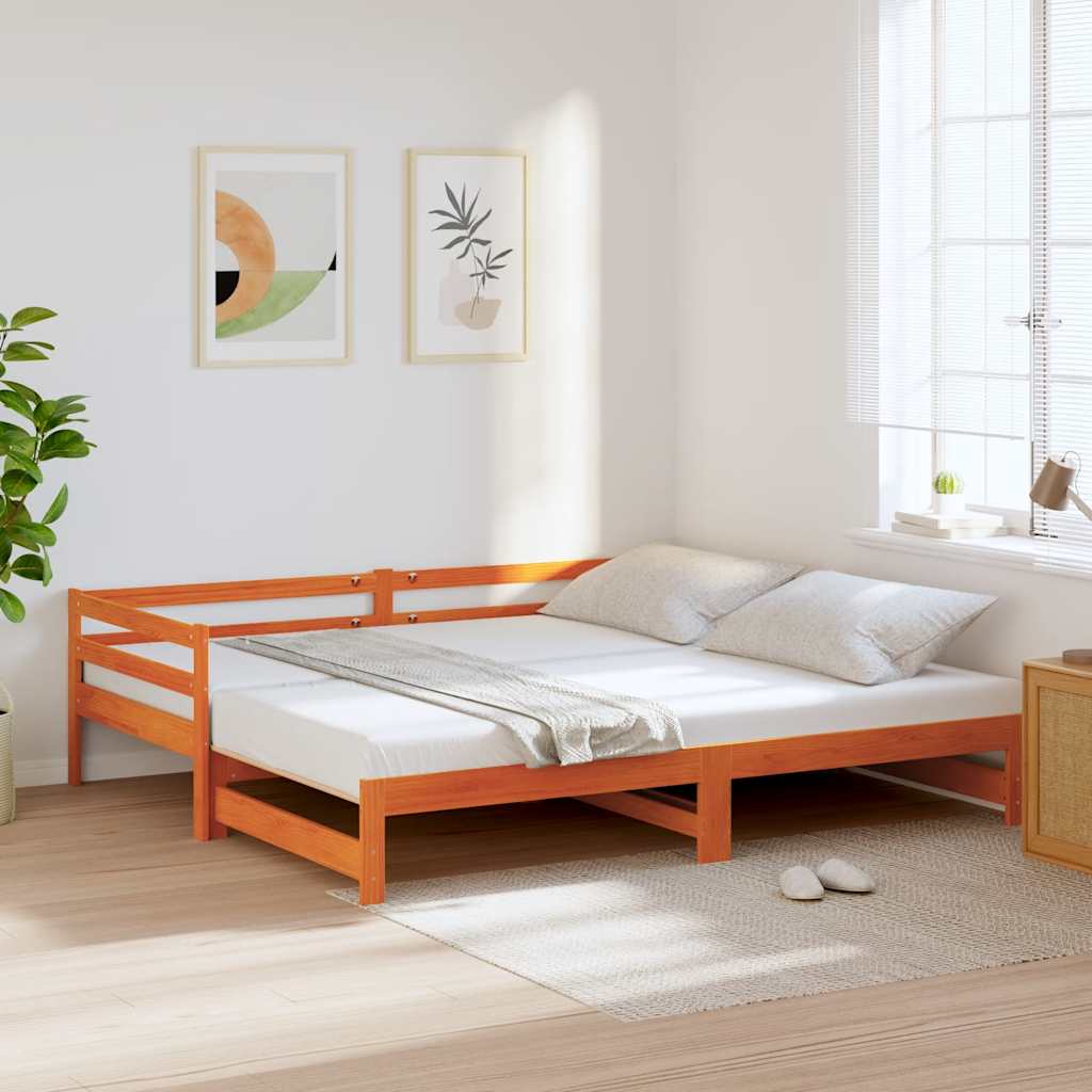Lit de jour et lit gigogne sans matelas 90x200 cm bois massif - XIOS