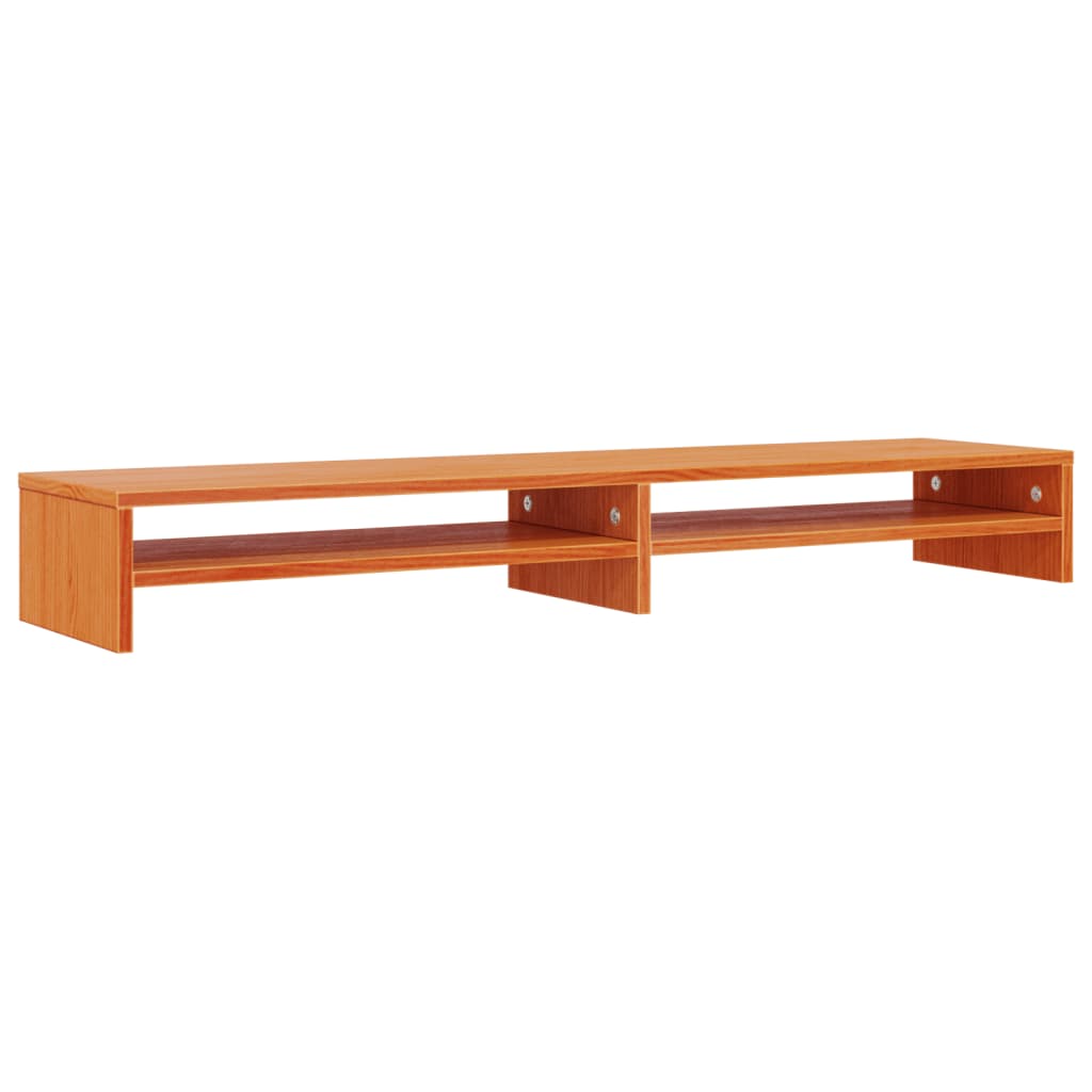 Support de moniteur marron miel 100x24x13 cm bois de pin solide - XIOS
