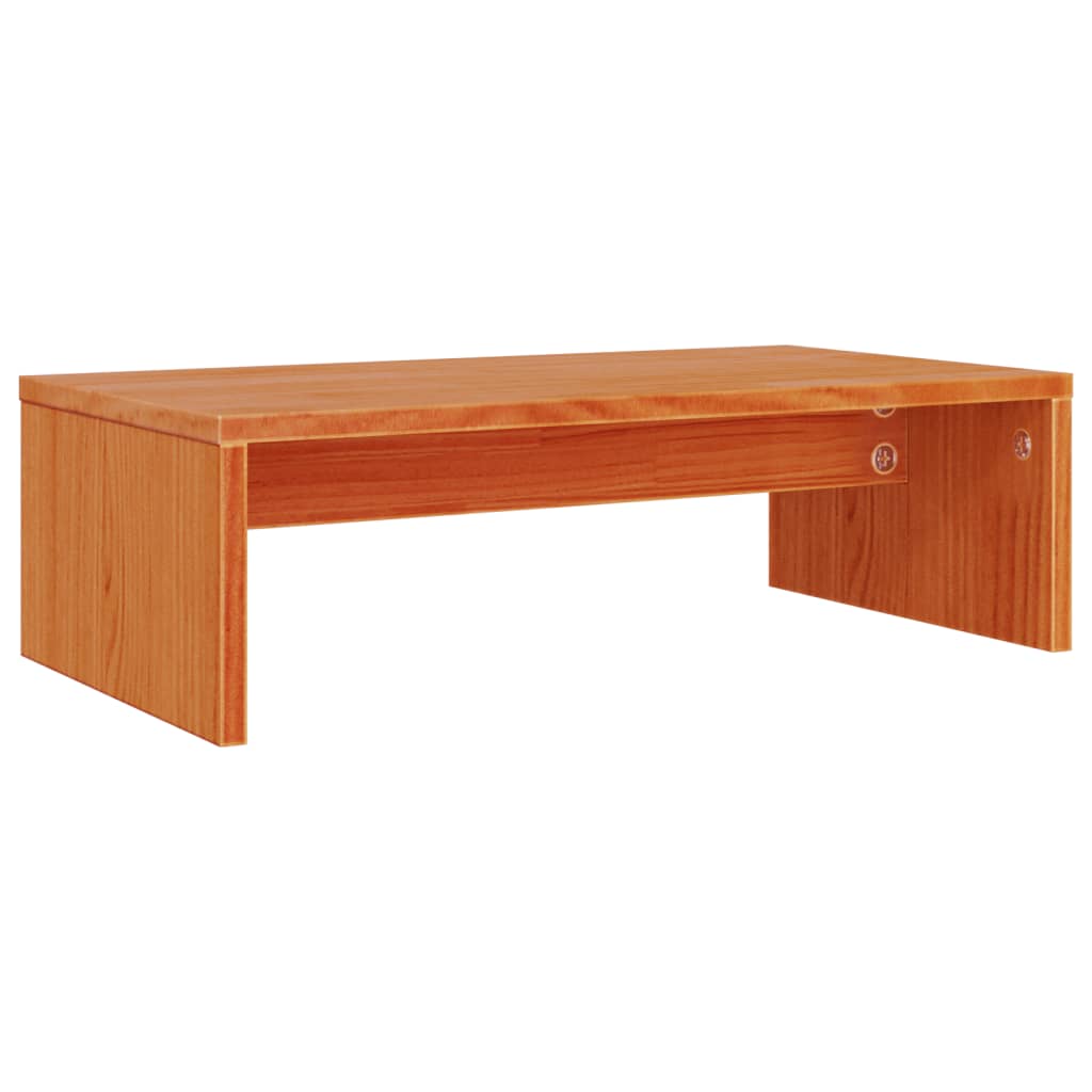 Support de moniteur marron miel 50x27x15 cm bois de pin solide - XIOS