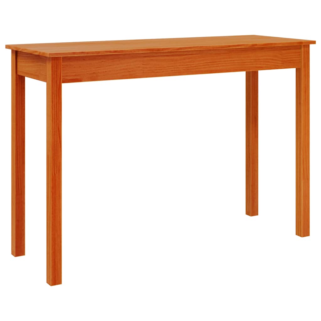 Table console marron miel 110x40x75 cm bois massif de pin - XIOS