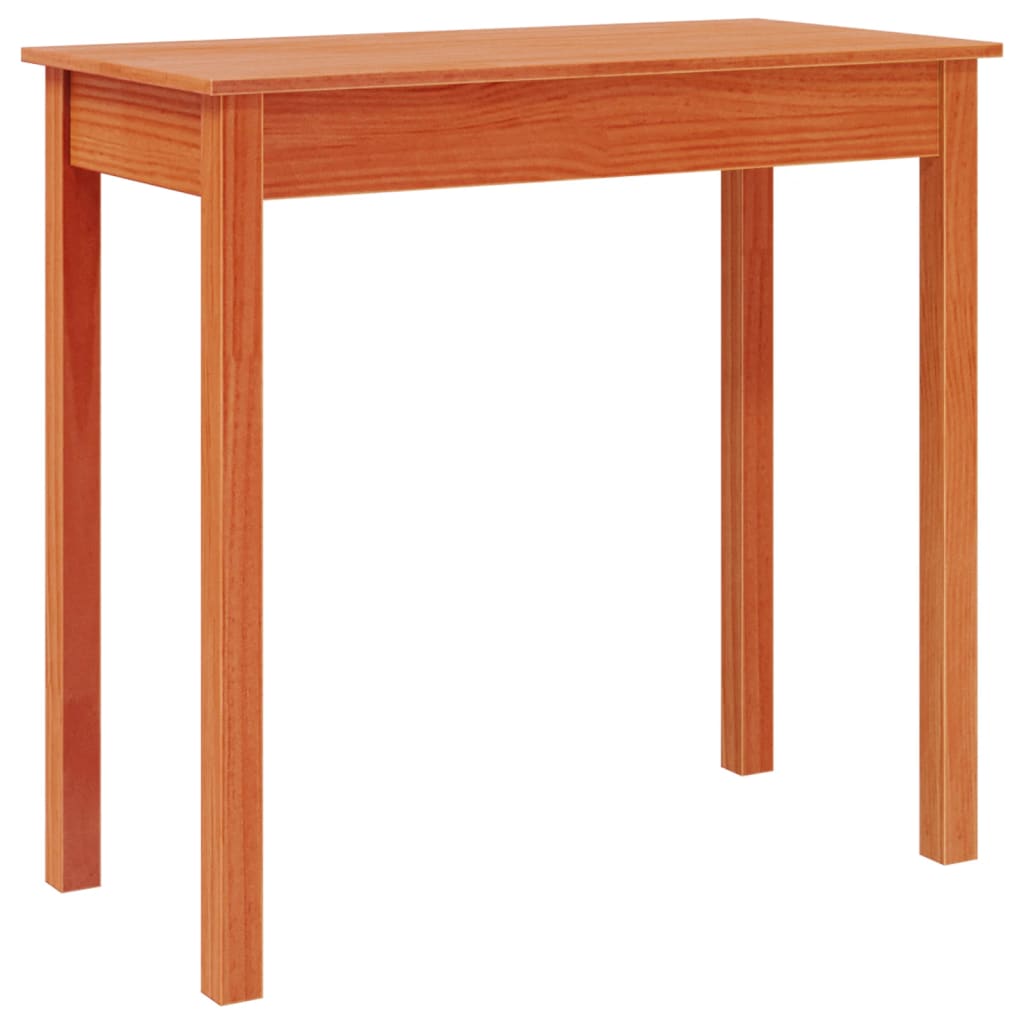 Table console marron miel 80x40x75 cm bois massif de pin - XIOS