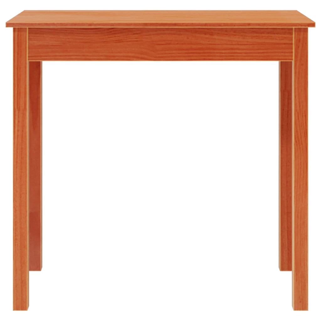 Table console marron miel 80x40x75 cm bois massif de pin - XIOS