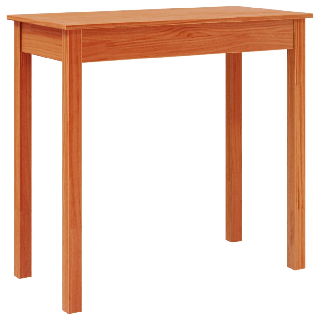 Table console marron miel 80x40x75 cm bois massif de pin - XIOS