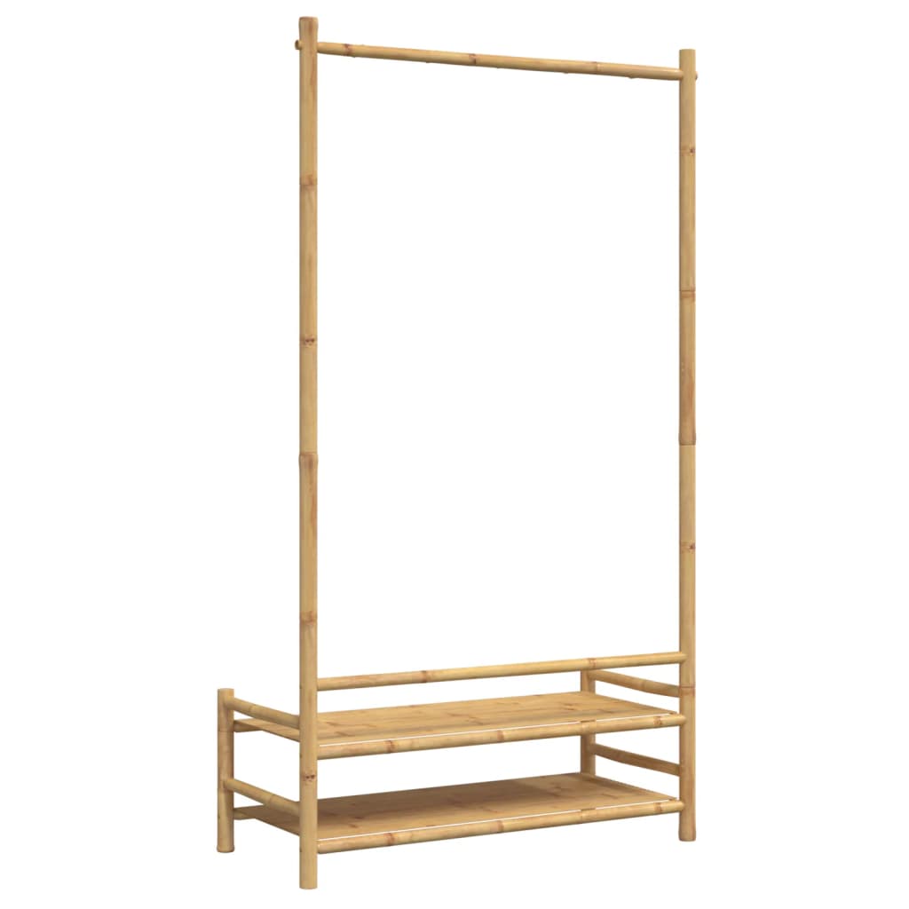 Porte-vêtement avec étagères 103x40x183 cm bambou - XIOS