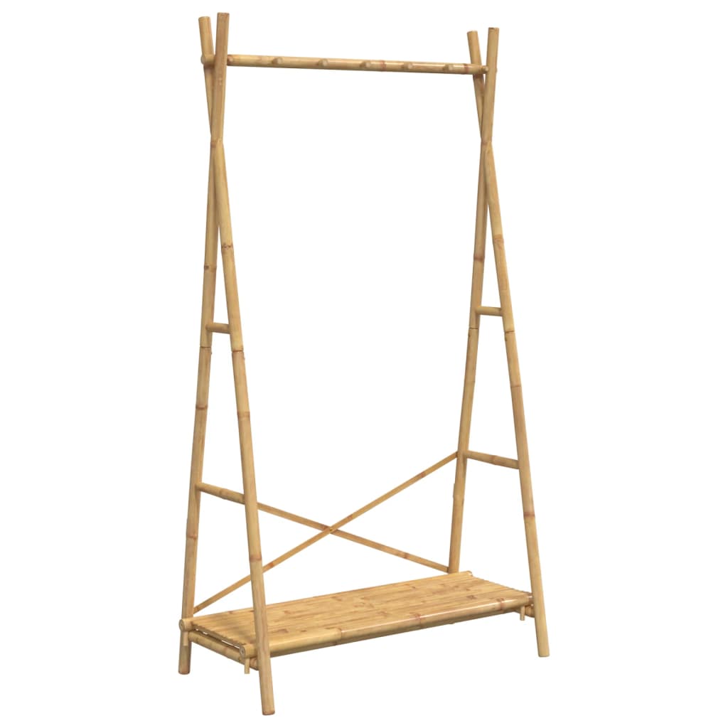 Porte-vêtement avec étagère 102x50x190 cm bambou - XIOS