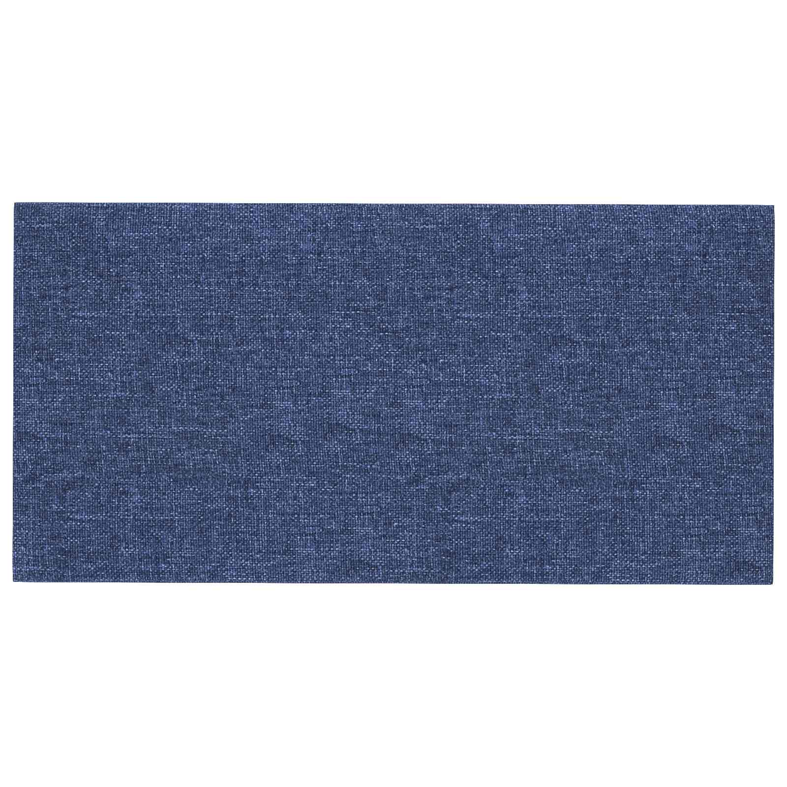 Tête de lit murale 12 pcs Bleu 30 x 15 cm tissu - XIOS