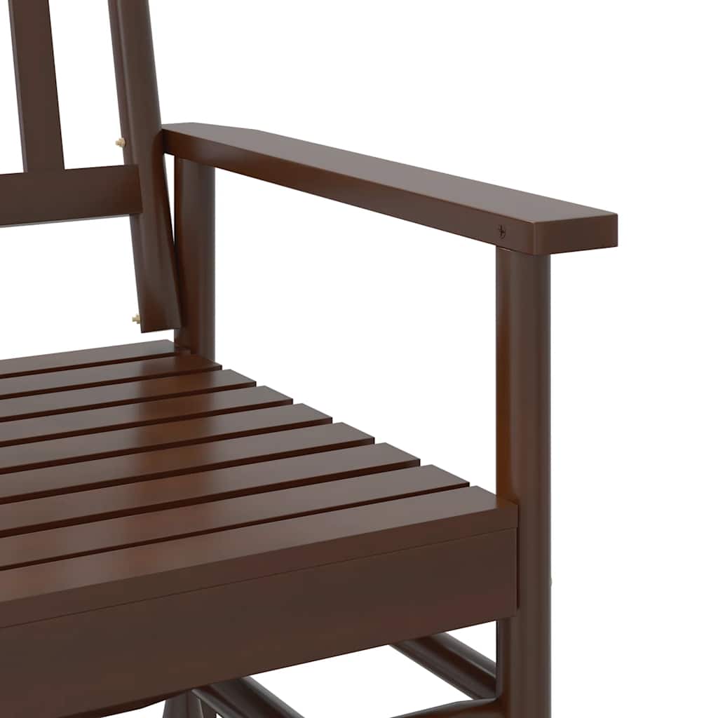 Banc balancelle marron 118x70x104,5 cm bois massif de peuplier - XIOS