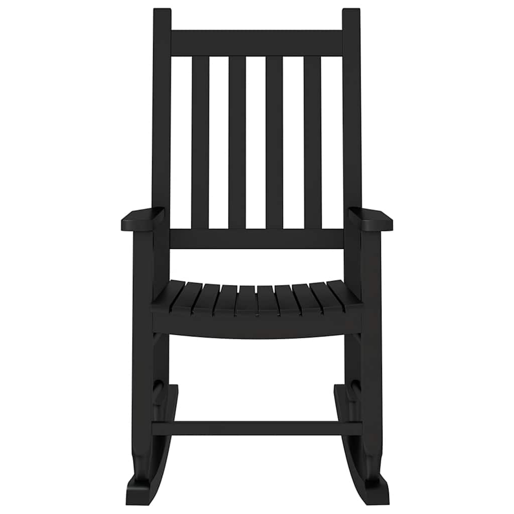 Chaise à bascule enfants noir bois de peuplier massif - XIOS