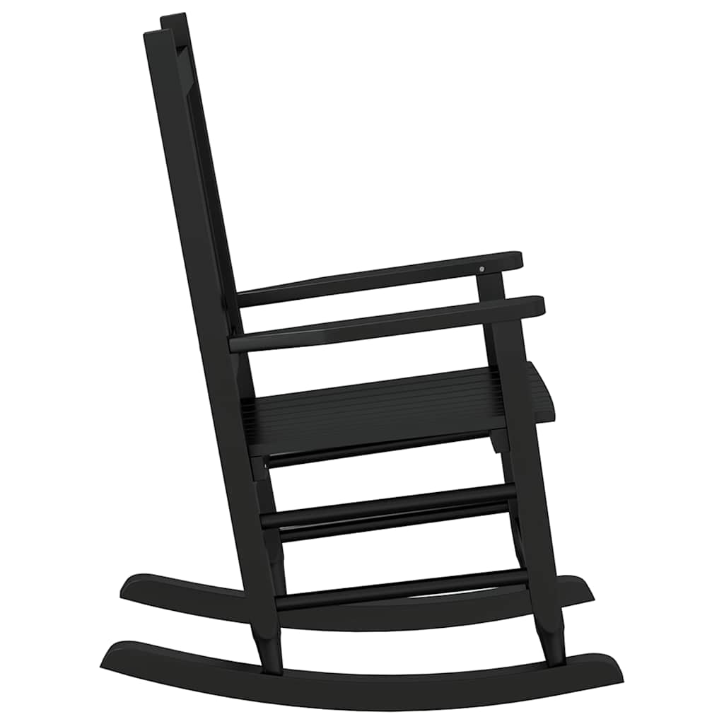 Chaise à bascule enfants noir bois de peuplier massif - XIOS