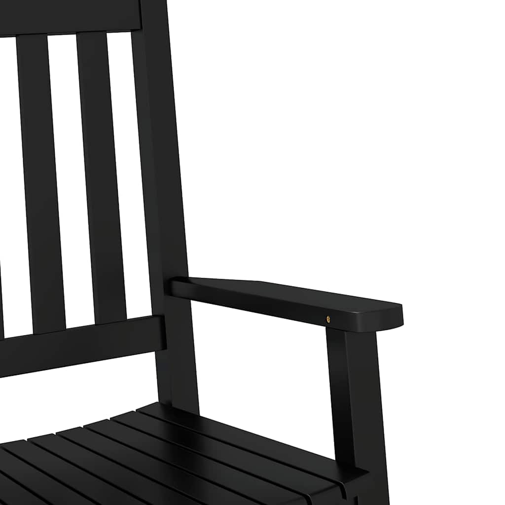 Chaise à bascule enfants noir bois de peuplier massif - XIOS