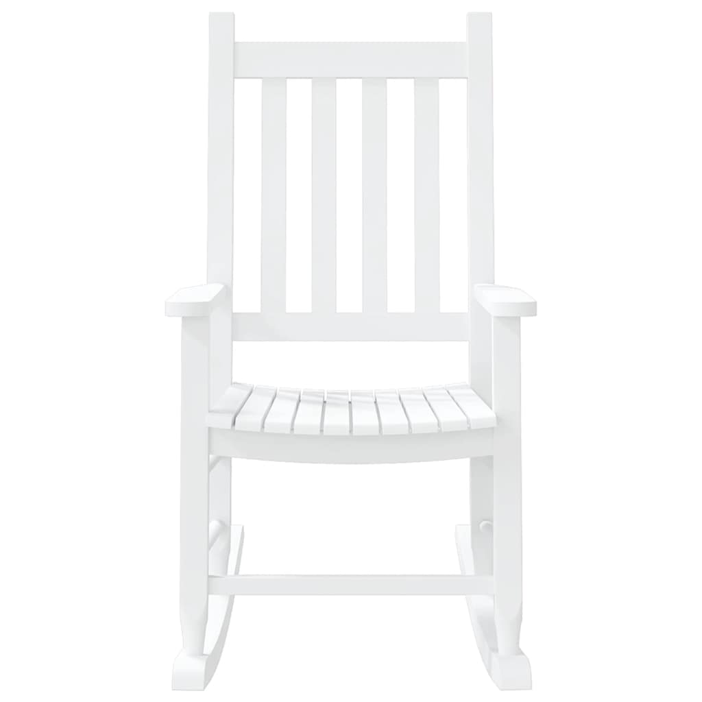 Chaise à bascule enfants blanc bois de peuplier massif - XIOS