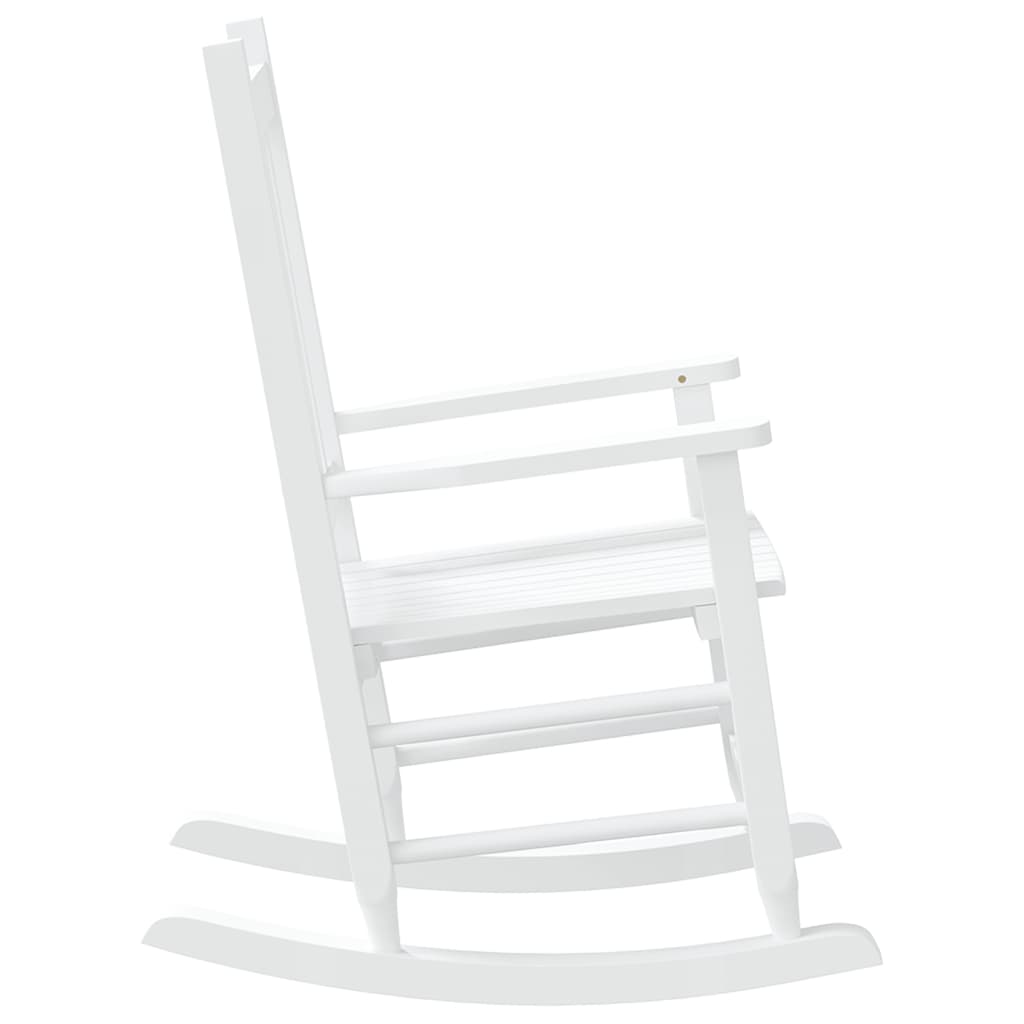 Chaise à bascule enfants blanc bois de peuplier massif - XIOS
