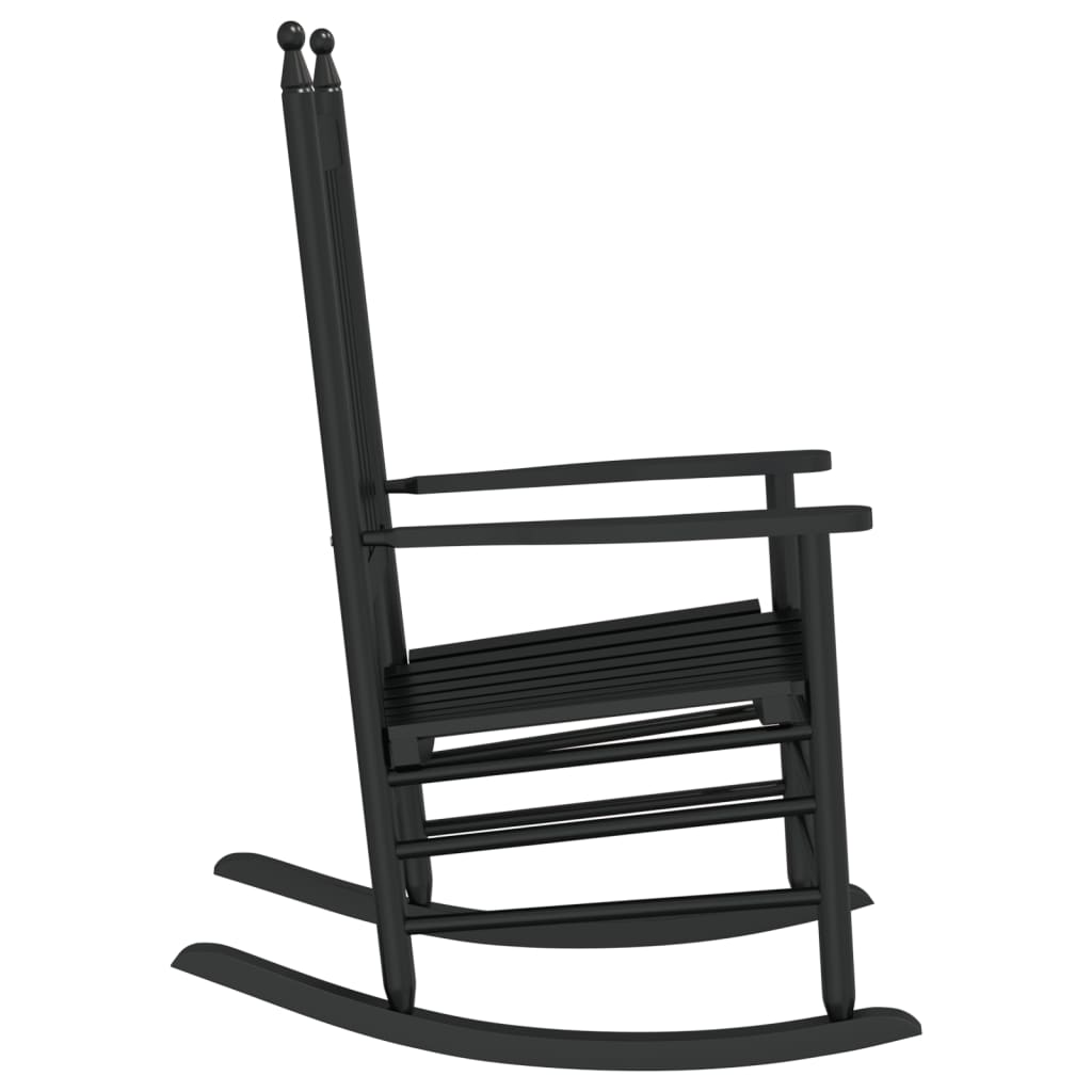 Chaises à bascule avec sièges incurvés lot de 2 noir peuplier - XIOS